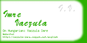 imre vaczula business card